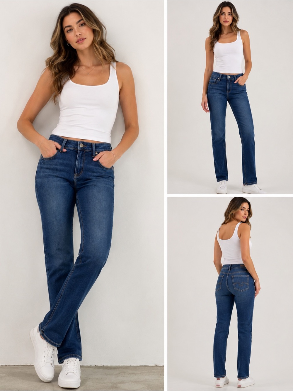 Silver Jeans Co Elyse Straight Women’s W27 L33 Dark Wash Stretch Denim Jeans